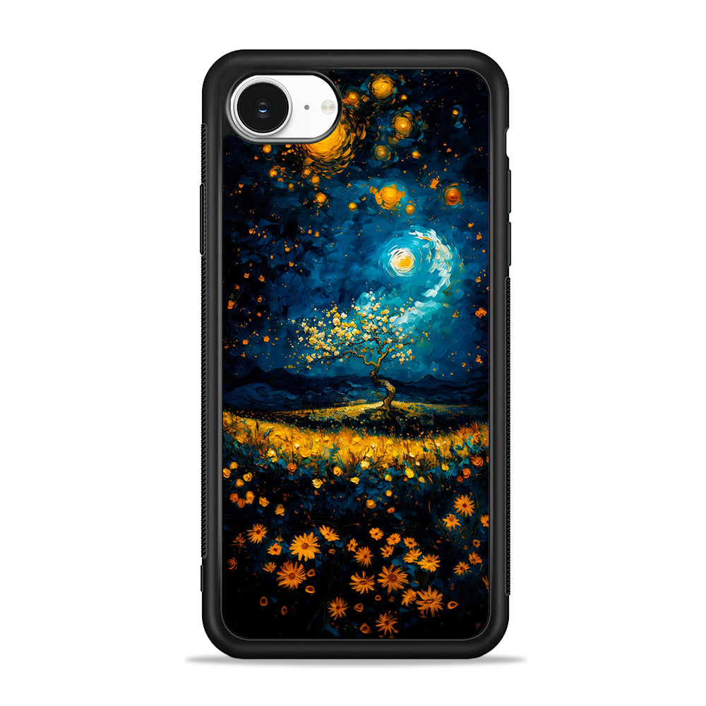 Starry Night Blossoms Painting iPhone 16e Case | Protective Phone Cover
