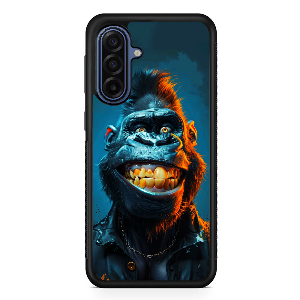 Cartoon Gorilla Smiles Wide Samsung Galaxy A17 Case | Slim Protective Phone Cover