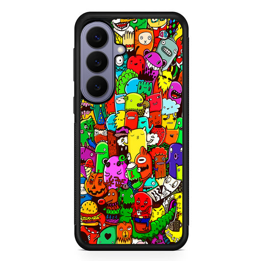 Cartoon Doodle Drawing Art Samsung Galaxy S26 Case | Durable Rubber Case for Samsung Galaxy S26