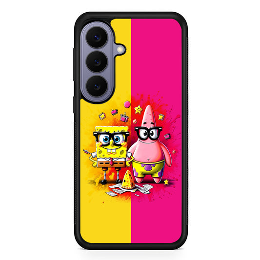 Spongebob and Patrick Yellow Pink Samsung Galaxy S26 Case | Durable Rubber Case for Samsung Galaxy S26