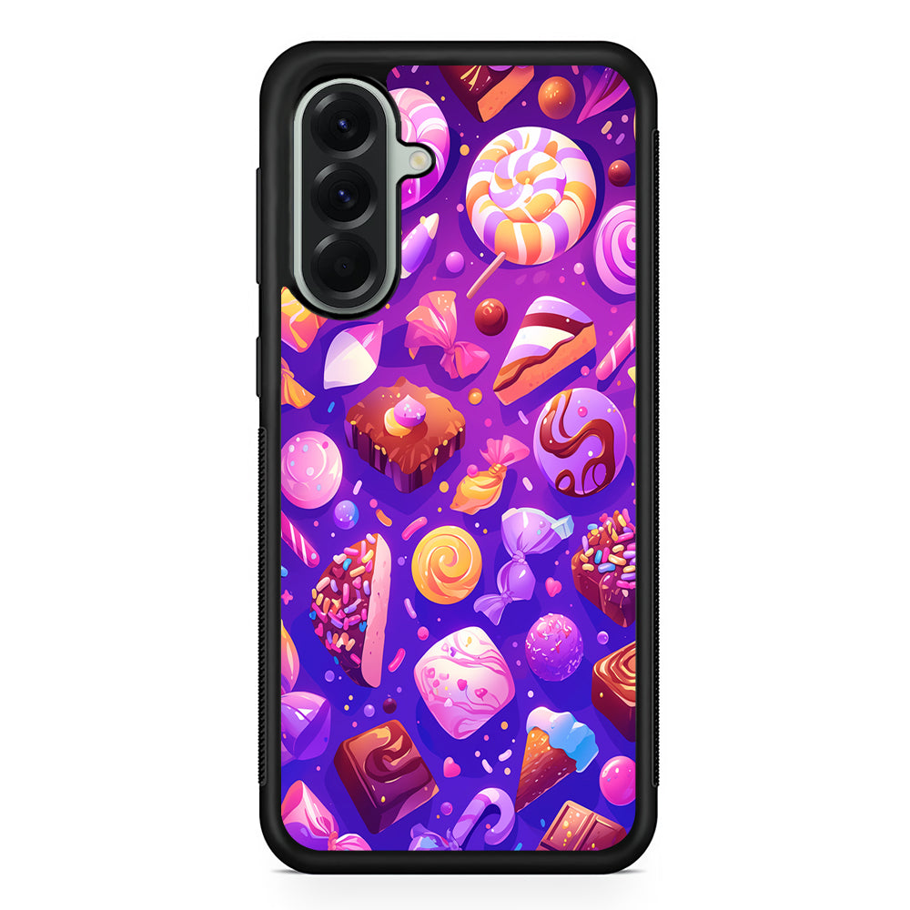 Various Kinds of Sweets and Candies Samsung Galaxy A56 Case | Samsung Galaxy A56 Protective Rubber Case