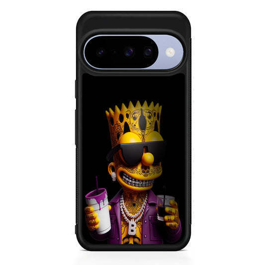 Bart Simpson The Rapper Google Pixel 10 Case | Google Pixel 10 Rubber Protective Case