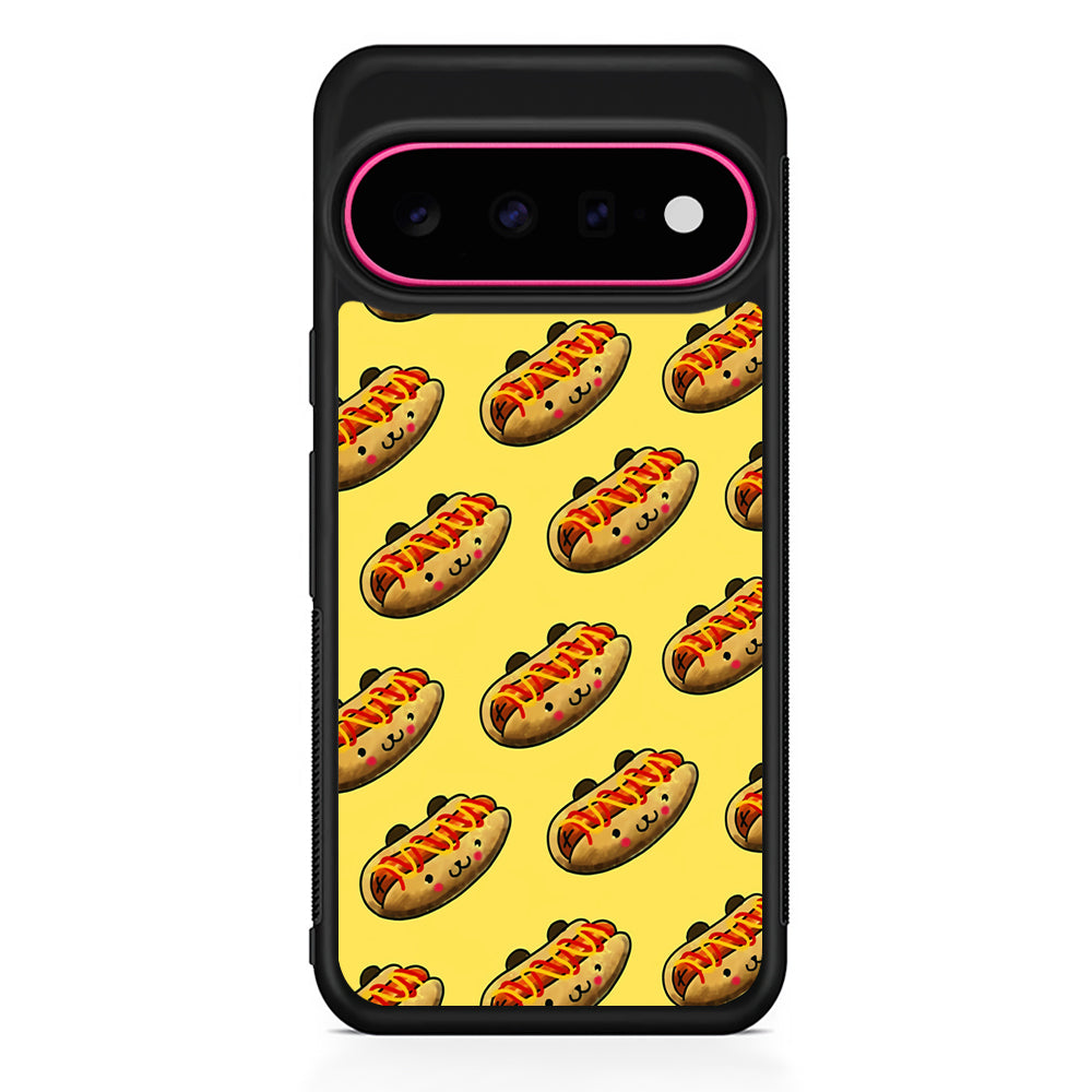 Fast Food Hot Dog Pattern Google Pixel 11 Case | Slim Shockproof Cover
