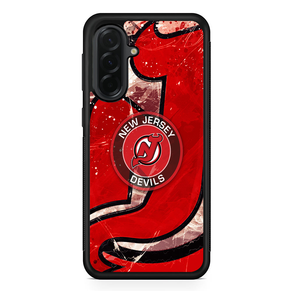 NHL New Jersey Devils The Red Samsung Galaxy A36 Case | Protective Rubber Cover