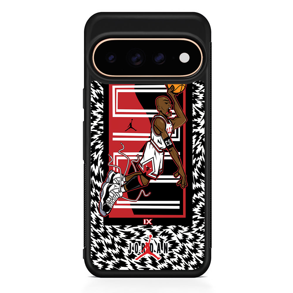 Air Jordan 23 Cartoon Signature Google Pixel 11 Pro Case - Stylish Protective Phone Case