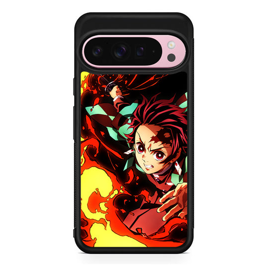 Demon Slayer Tanjiro Battle Mode Google Pixel 9 Pro XL Case | Protective Cover
