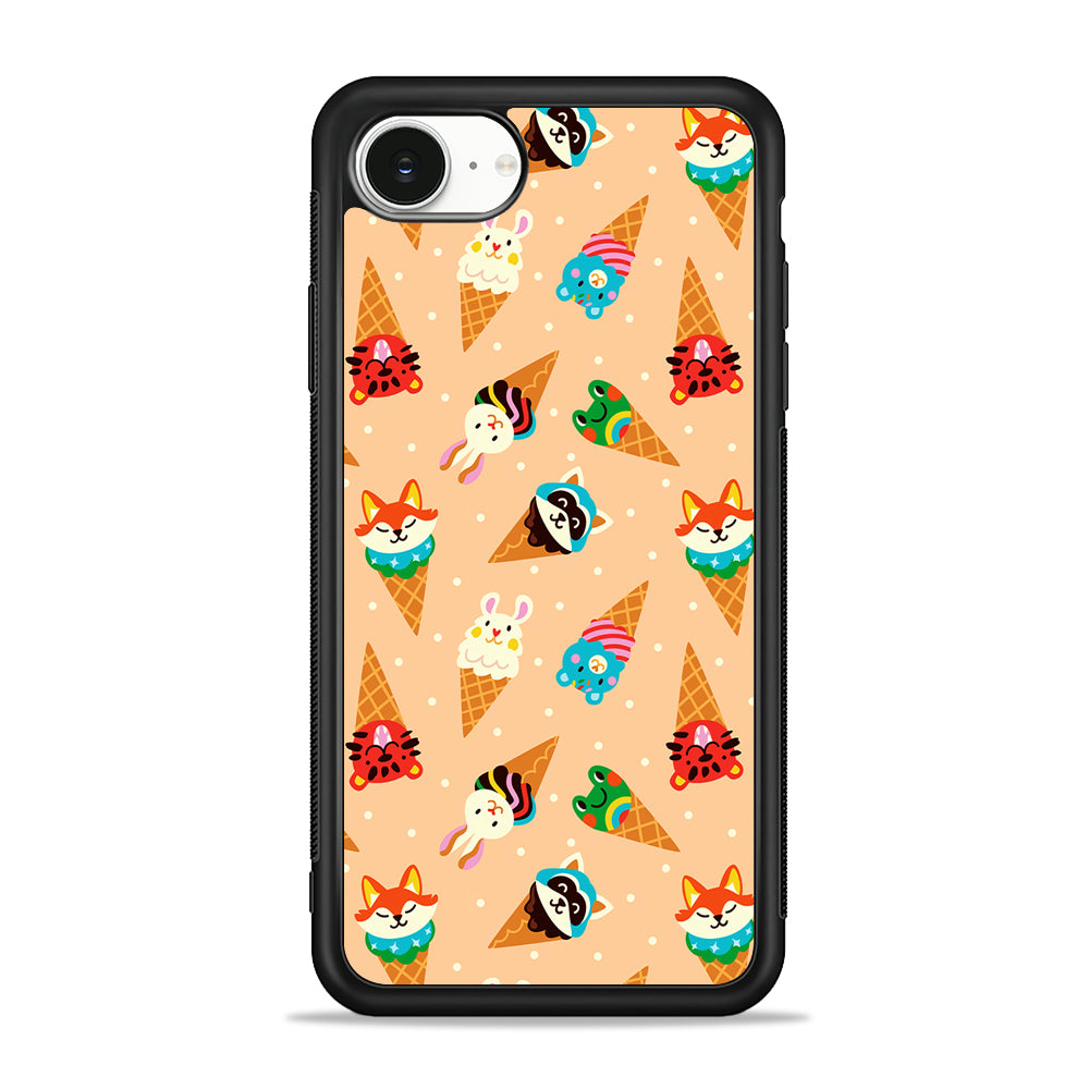 Cartoon Ice Cream Cones iPhone 16e Case | Protective Phone Cover