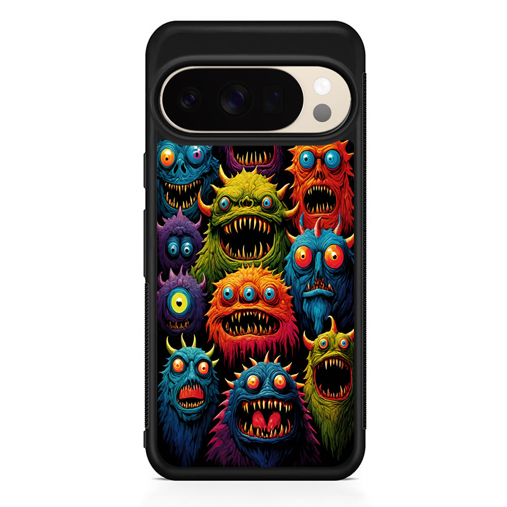 Colorful Scary Monster Doodle Google Pixel 10 Pro XL Case | Slim Google Pixel 10 Pro XL Protective Case
