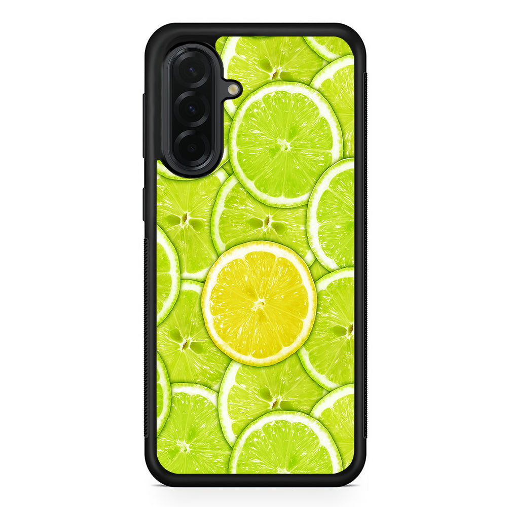 Lime Slice Citrus Fruit Samsung Galaxy A36 Case | Protective Rubber Cover