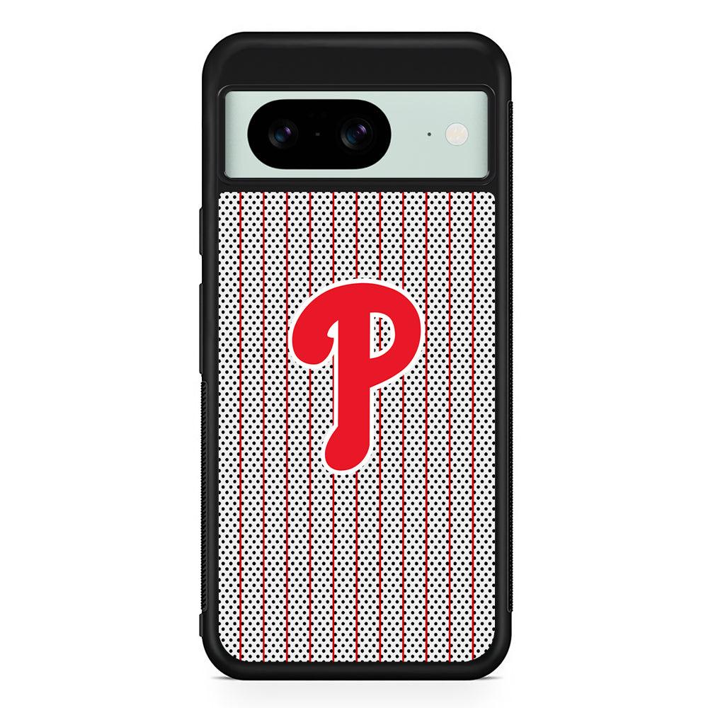 MLB Philadelphia Phillies Team Google Pixel 8 Case | Durable Protective Cover for Google Pixel 8