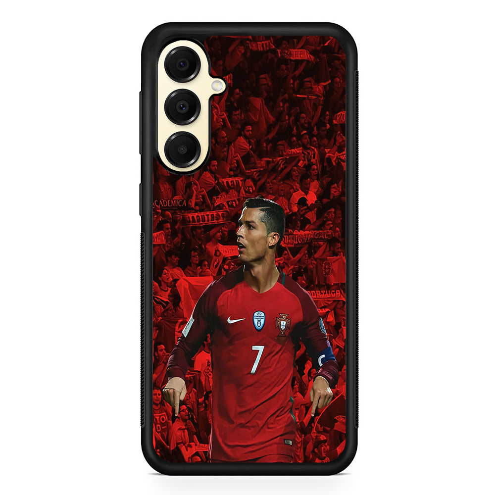 Cristiano Ronaldo Portugal Samsung Galaxy A16 Case | Slim Rubber Samsung Galaxy A16 Case