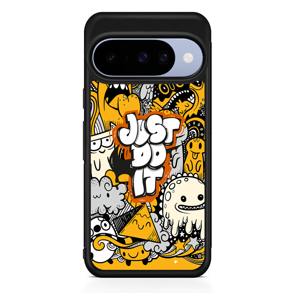 Nike Make Smile with Doodle Google Pixel 10 Case | Google Pixel 10 Rubber Protective Case