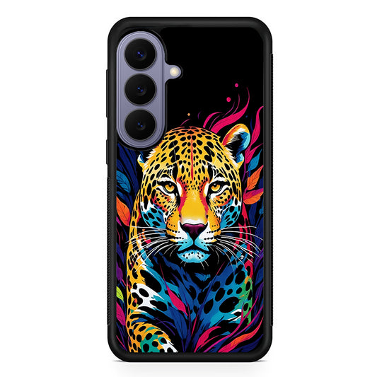A Colorful Leopard on The Hunt Samsung Galaxy S26 Case | Durable Rubber Case for Samsung Galaxy S26