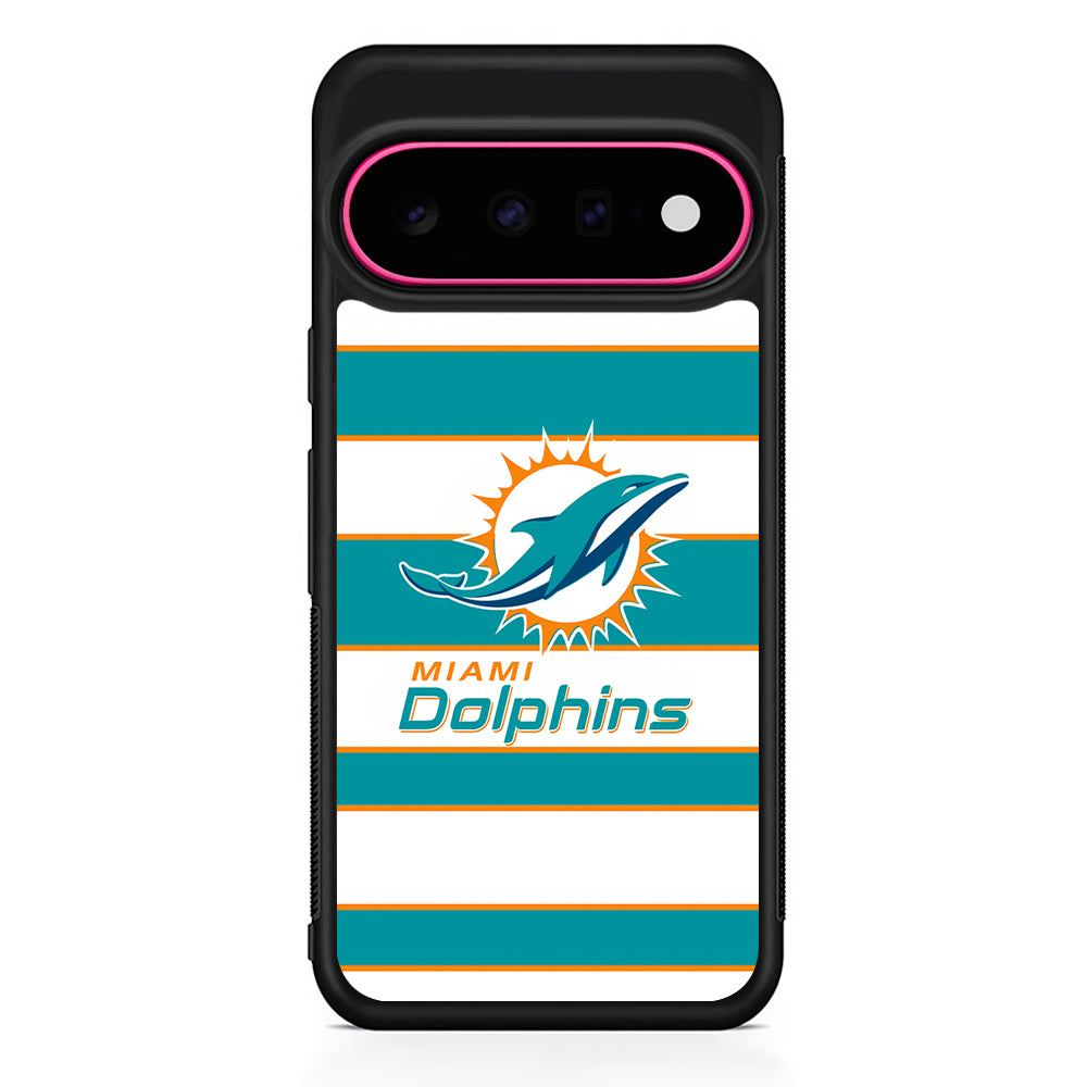 NFL Miami Dolphins White Stripe Google Pixel 11 Case | Slim Shockproof Cover