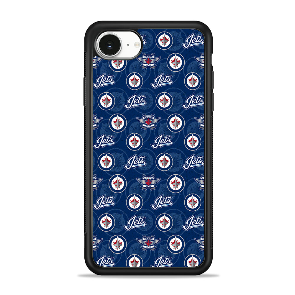 NHL Winnipeg Jets Pattern iPhone 16e Case | Protective Phone Cover