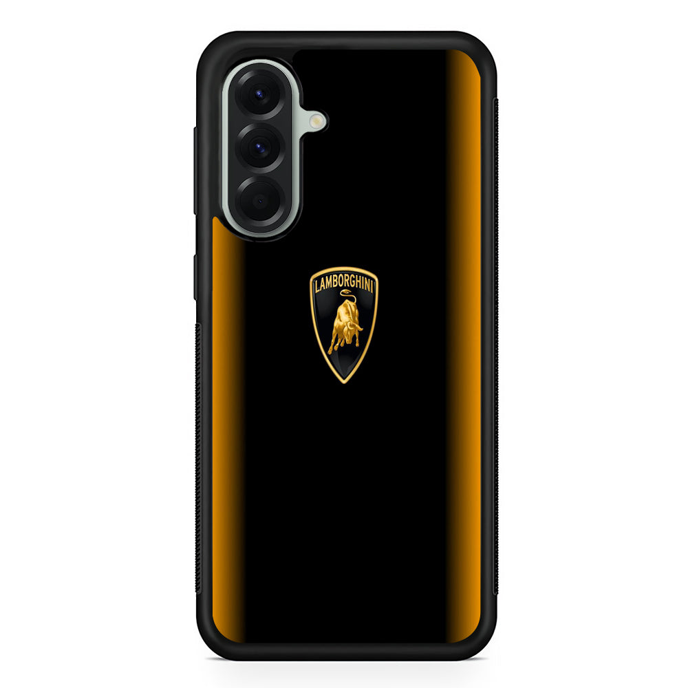 Lamborghini Stripe Gold Samsung Galaxy A56 Case | Samsung Galaxy A56 Rubber Protective Case