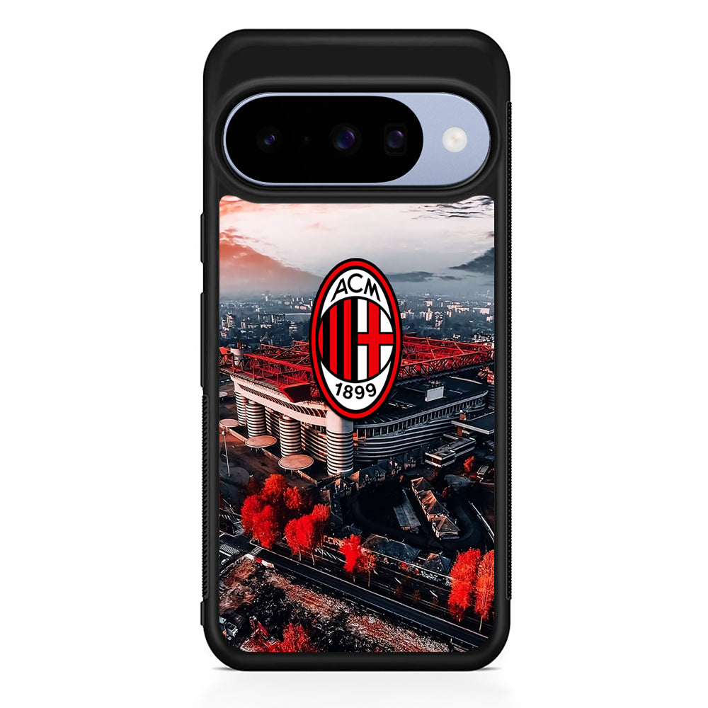 AC Milan San Siro Stadium Google Pixel 10 Case | Google Pixel 10 Rubber Protective Case