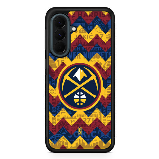 NBA Denver Nuggets Chevron Samsung Galaxy A37 Case | Samsung Galaxy A37 Rubber Phone Case