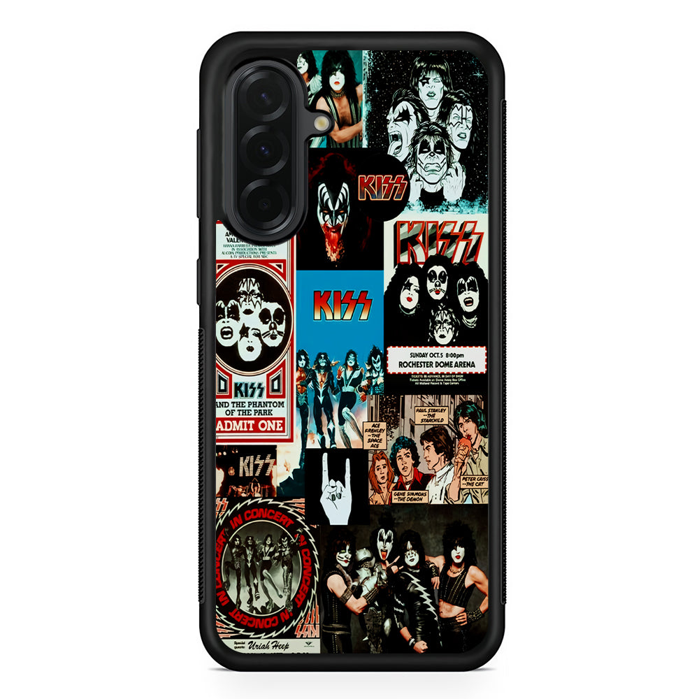 Kiss Band Collage Poster Samsung Galaxy A36 Case | Protective Rubber Cover