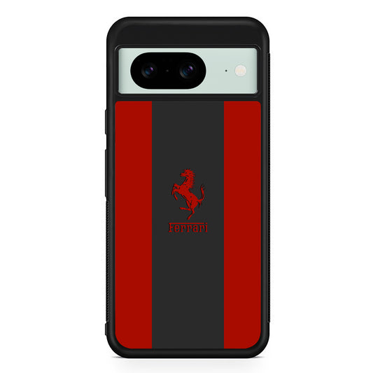 Ferrari Silhouette of Signature Google Pixel 8 Case | Durable Protective Cover for Google Pixel 8