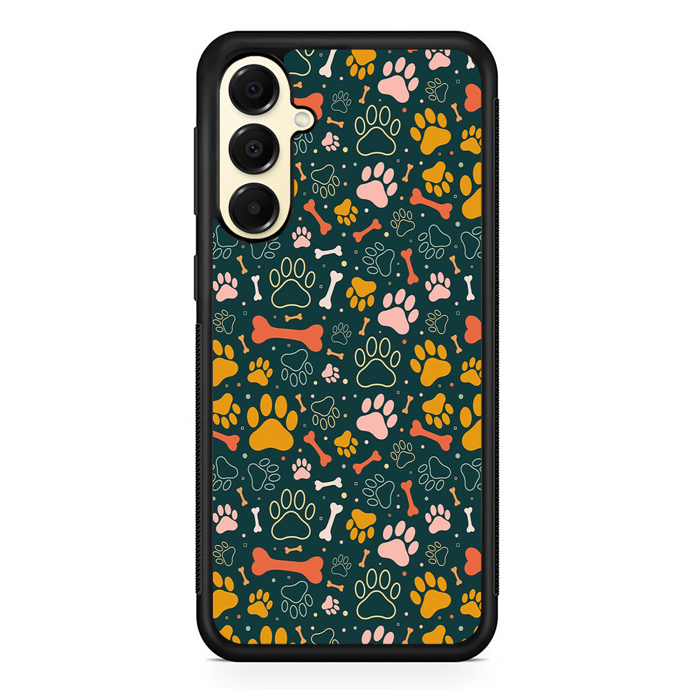 Dog Tracks and Bones Samsung Galaxy A16 Case | Slim Rubber Samsung Galaxy A16 Case