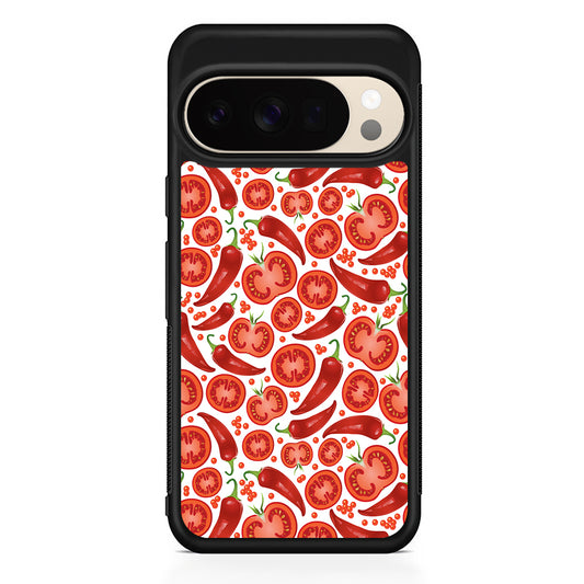 Tomatoes and Chili Peppers Google Pixel 10 Pro XL Case | Slim Google Pixel 10 Pro XL Protective Case