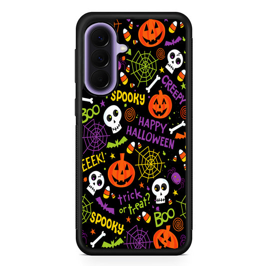 Happy Halloween Spooky Samsung Galaxy A57 Case | Slim Samsung Galaxy A57 Rubber Case