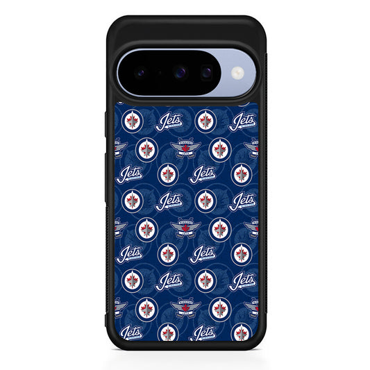 NHL Winnipeg Jets Pattern Google Pixel 10 Case | Google Pixel 10 Rubber Protective Case