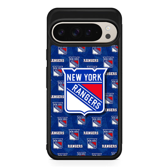 NHL New York Rangers Pattern Google Pixel 9 Pro Case | Slim Protective Cover