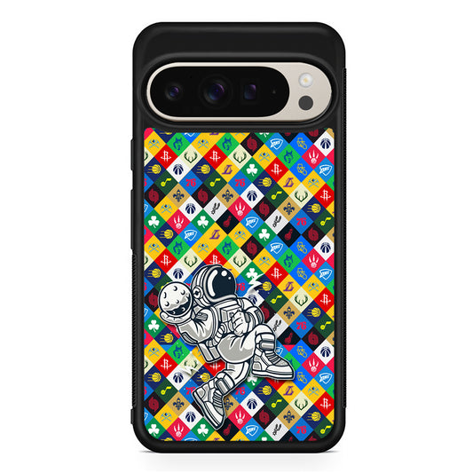 Astronauts Basketball Team Logo Google Pixel 9 Pro Case | Slim Protective Cover