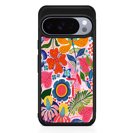 Exotic Floral Aesthetic Google Pixel 10 Pro Case | Slim Google Pixel 10 Pro Rubber Case