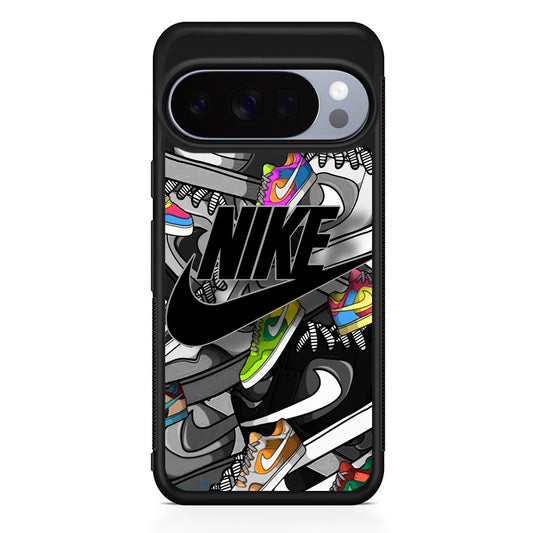 Nike Collection Shoes Black Logo Google Pixel 10 Pro Case | Protective Google Pixel 10 Pro Cover