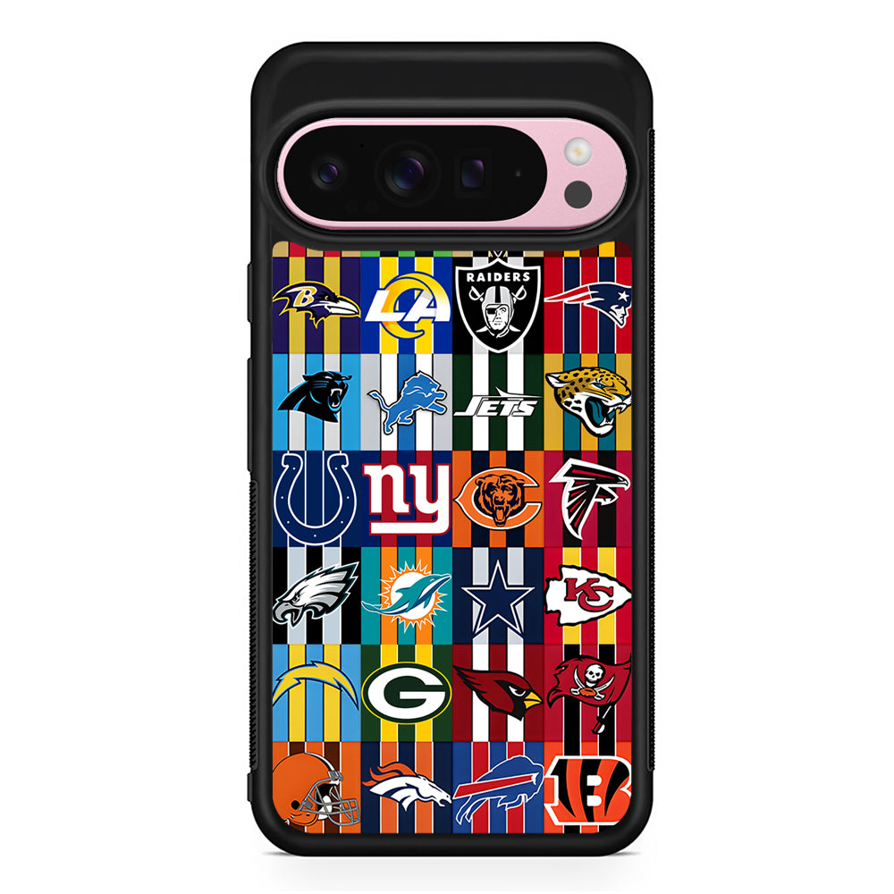 All NFL Football Logo Google Pixel 9 Pro XL Case | Protective Cover