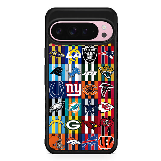 All NFL Football Logo Google Pixel 9 Pro XL Case | Protective Cover