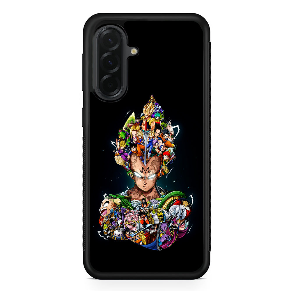 Dragon Ball Vegeta and Friends Samsung Galaxy A36 Case | Protective Rubber Cover
