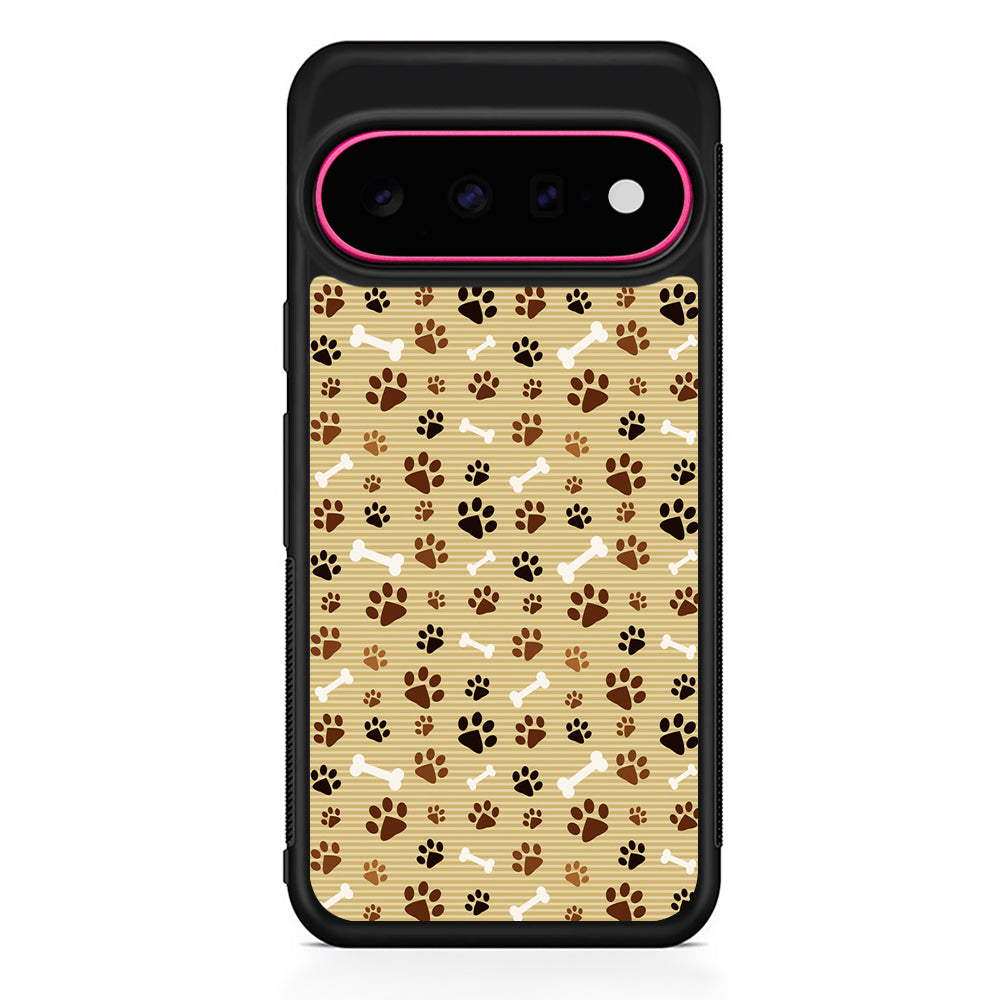 Dog Paw Print and Bones Google Pixel 11 Case | Slim Shockproof Cover