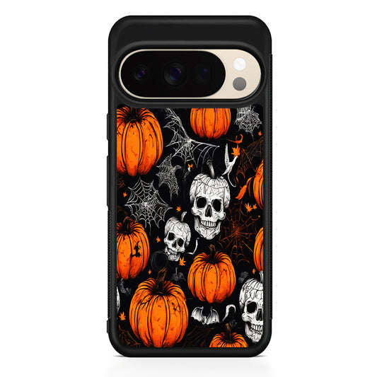 Halloween Skull and Spider Webs Google Pixel 10 Pro XL Case | Slim Google Pixel 10 Pro XL Protective Case