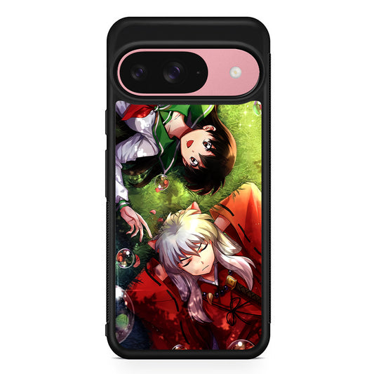 Inuyasha and Kagome Couple Google Pixel 9 Case | Google Pixel 9 Protective Rubber Case