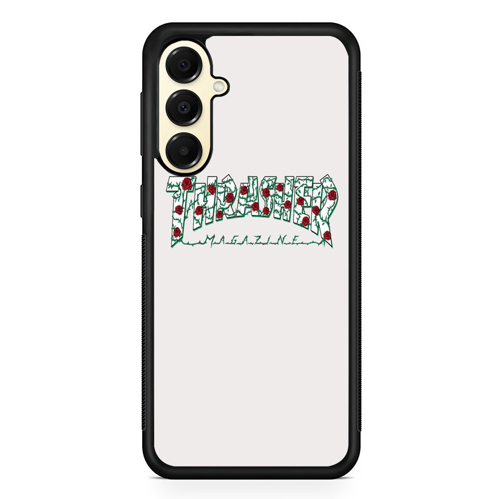 Thrasher White Milk Rose Floral Samsung Galaxy A16 Case | Custom Protective Samsung Galaxy A16 Case
