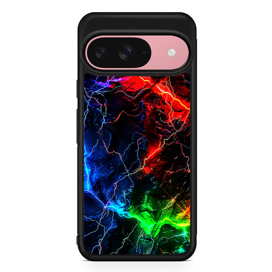 Lightning Strike at Night Google Pixel 9 Case | Google Pixel 9 Protective Rubber Case