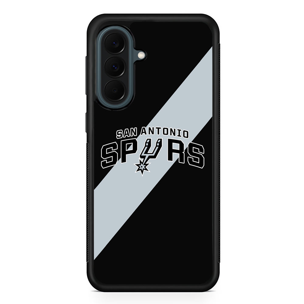 NBA San Antonio Spurs Stripe Samsung Galaxy A37 Case | Samsung Galaxy A37 Rubber Phone Case