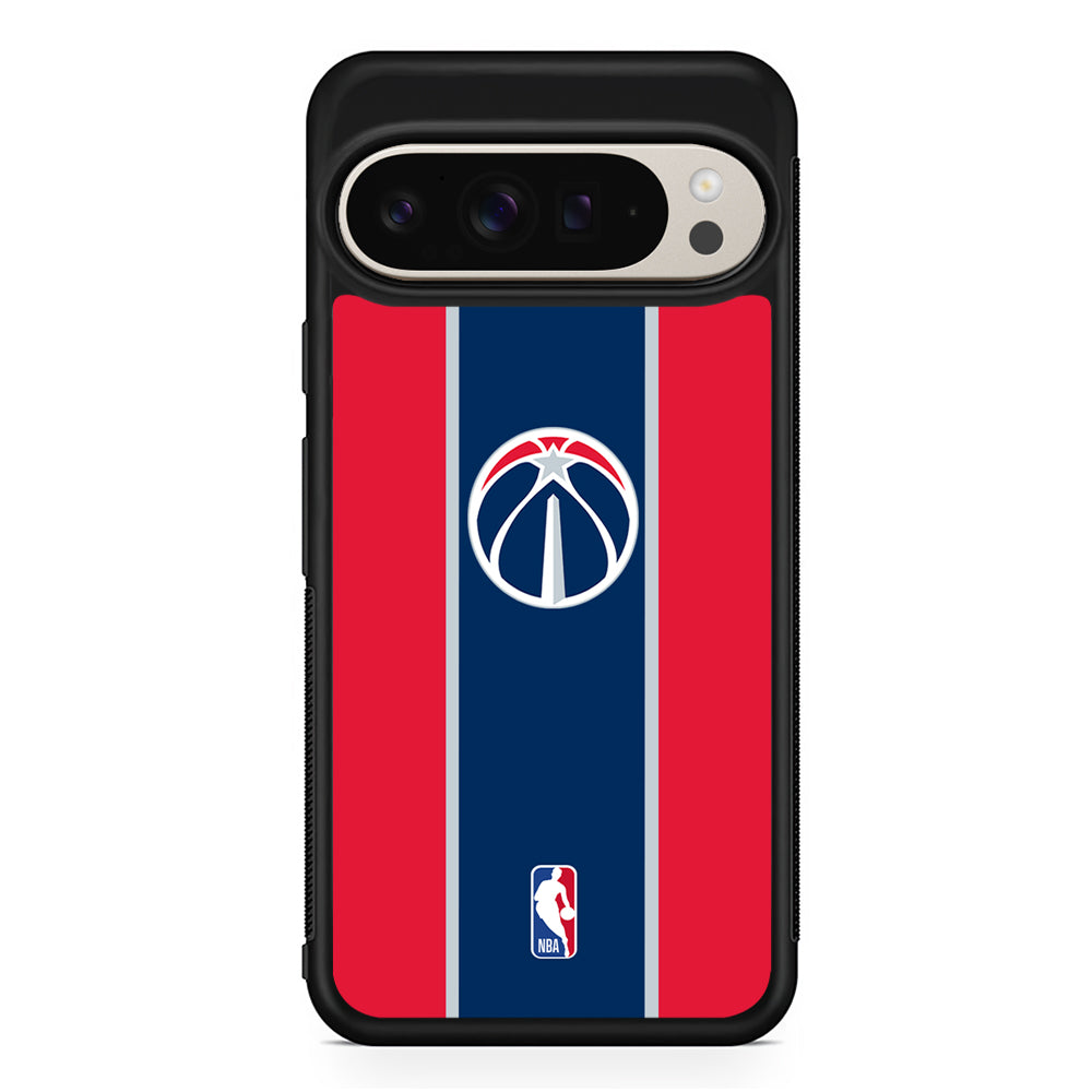 NBA Washington Wizards Stripe Google Pixel 9 Pro Case | Slim Protective Cover
