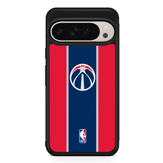 NBA Washington Wizards Stripe Google Pixel 9 Pro Case | Slim Protective Cover