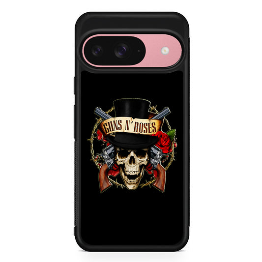Guns N Roses Rock Skull Google Pixel 9 Case | Google Pixel 9 Protective Rubber Case