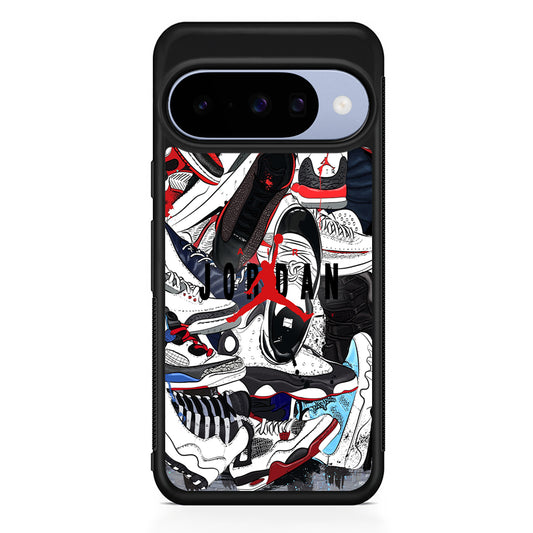 Air Jordan Scattered Collection Google Pixel 10 Case | Google Pixel 10 Rubber Protective Case