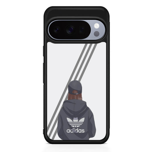 Adidas Girl Hype Stripe Google Pixel 10 Pro Case | Slim Google Pixel 10 Pro Rubber Case