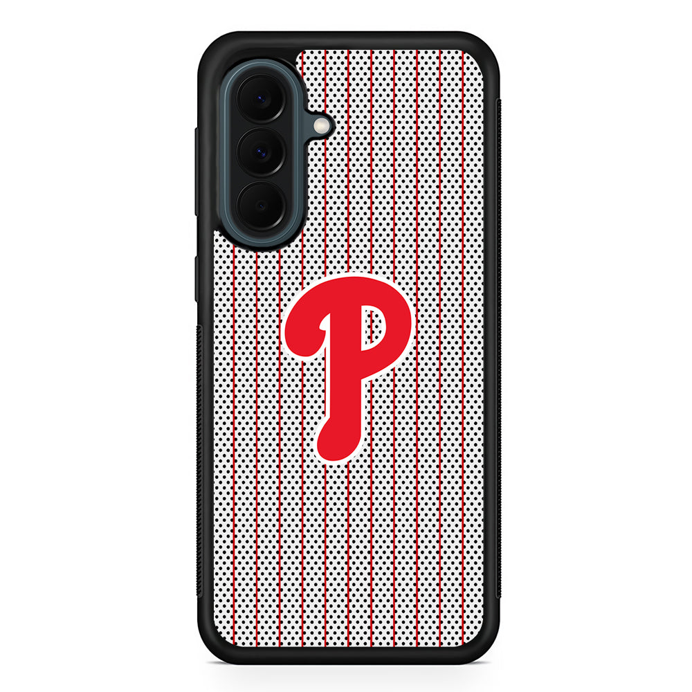 MLB Philadelphia Phillies Team Samsung Galaxy A37 Case | Samsung Galaxy A37 Rubber Phone Case