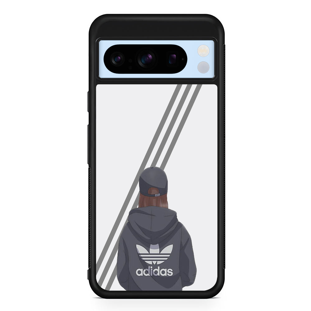Adidas Girl Hype Stripe Google Pixel 8 Pro Case | Slim Protective Cover