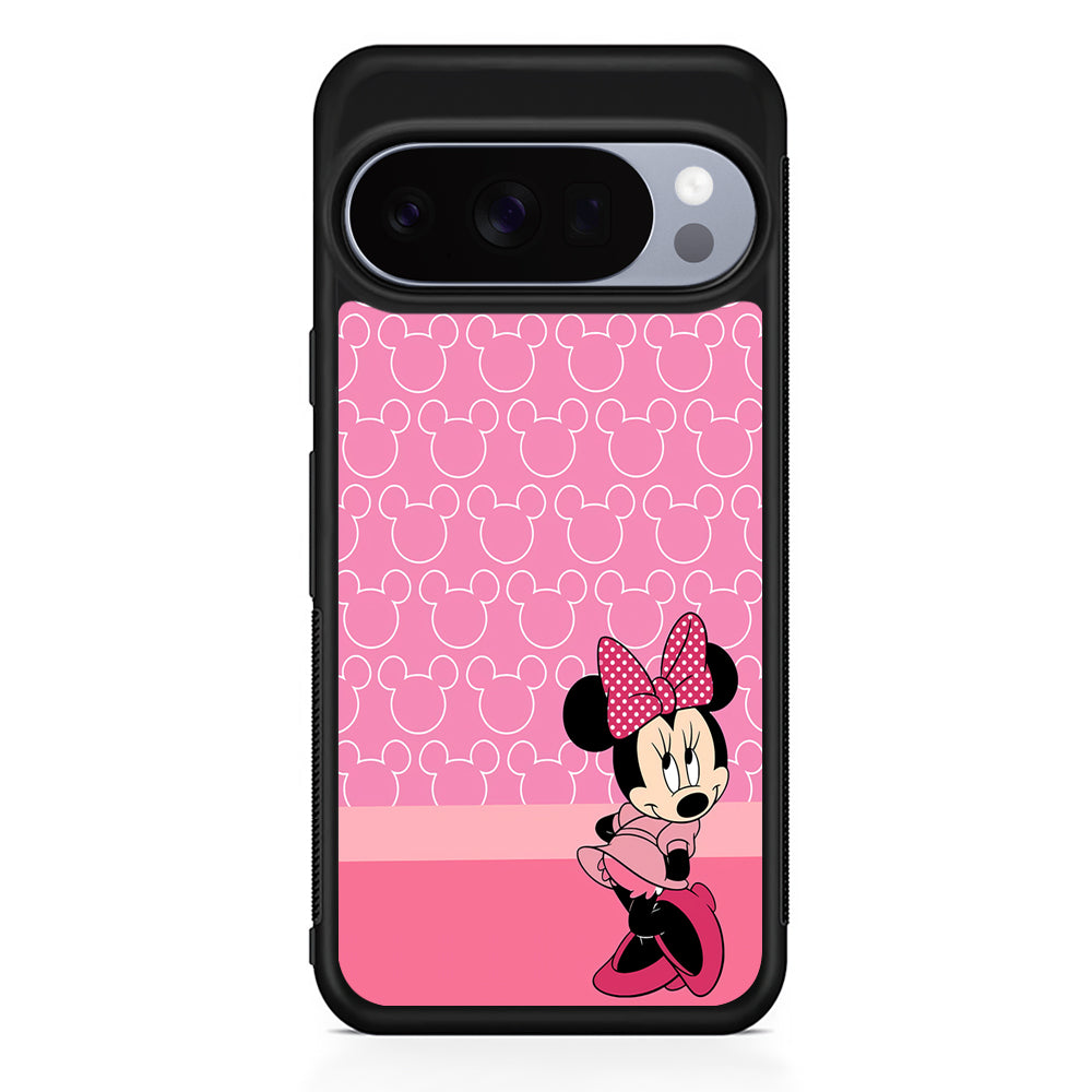 Minnie Mouse Pink Background Google Pixel 10 Pro Case | Slim Google Pixel 10 Pro Rubber Case