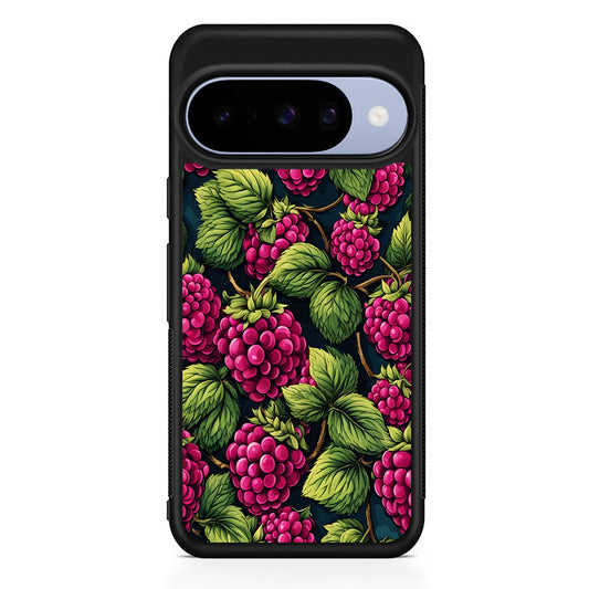 Raspberry Fresh Tropical Fruit Google Pixel 10 Case | Google Pixel 10 Rubber Protective Case